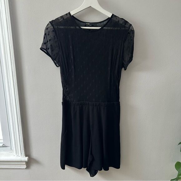 MAJE Glaieuil Black Lace Romper - Picture 3 of 9